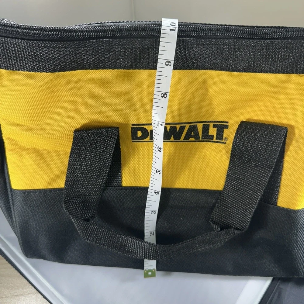 DEWALT 13 X 11x 10  Ballistic Nylon Contractor Tool Bag Black/Yellow